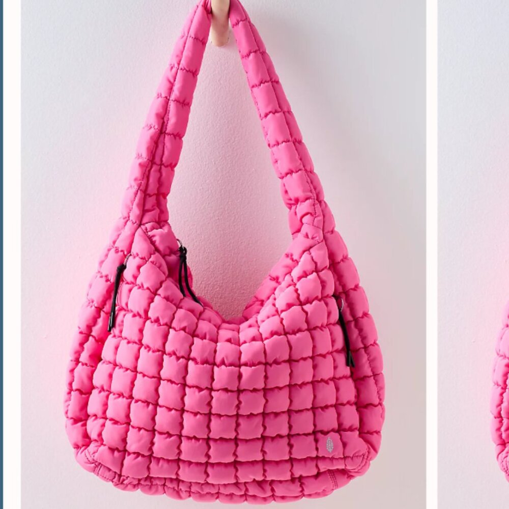 Free People Movement Quilted Carryall Bag NWT bubble Gum Pink